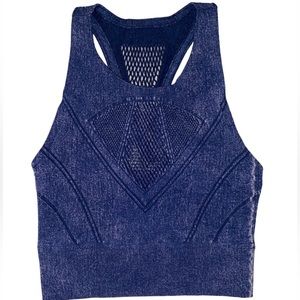 NWOT FP Movement Run Through My Mind Bra Navy Blue S